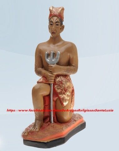 Escultura Exu 7 Brasas Linda Imagem 20cm Promoção Fabrica