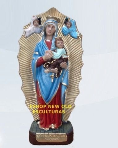 Escultura Nossa Senhora Do Perpertuo Socorro 30c Unica No Ml