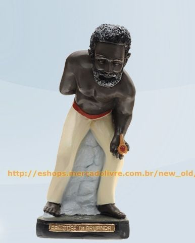 ESCULTURA PRETO VELHO PAI JOSÉ DE ARUANDA DE 50CM