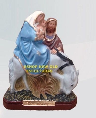 Escultura Nossa Senhora Desterro Linda Imagem 30cm Fabrica