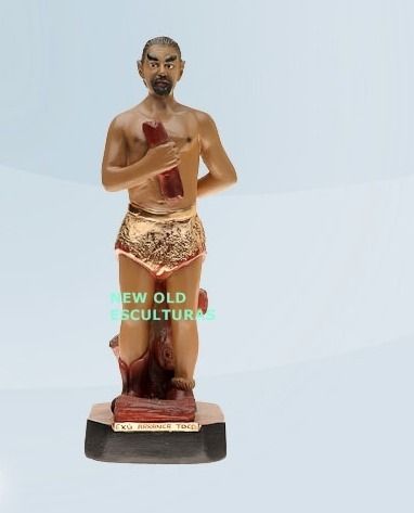 Escultura Exu Arranca Toco 20cm Altura Umbanda Ou Candomble