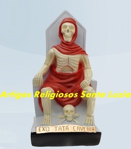 Escultura Exu Tata Caveira Linda Imagem 20cm Preço Fabrica