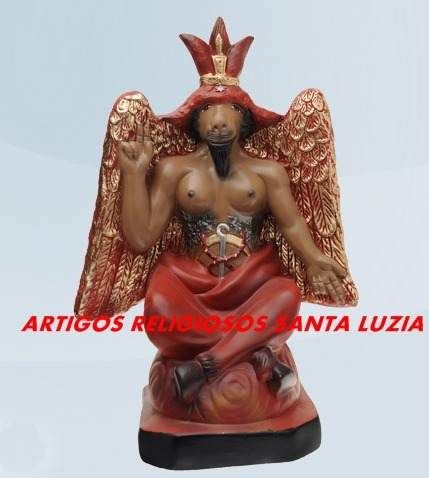 Linda Escultura Exu Belzebu 40cm Original Direto Da Fabrica