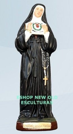 Escultura Imagem De Santa Margarida Maria 30cm Altura Linda