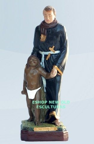 Escultura Imagem De Santo Padre José Anchieta 30cm Altura