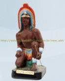 Escultura  Caboclo Sultão Da Mata 40cm Altura Melhor Preço