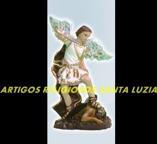 Escultura Resina São Miguel Arcanjo Imagem 10cm Fabrica