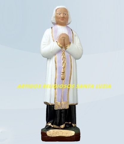 Escultura São João Maria Vianney Linda Imagem 50cm Fabrica