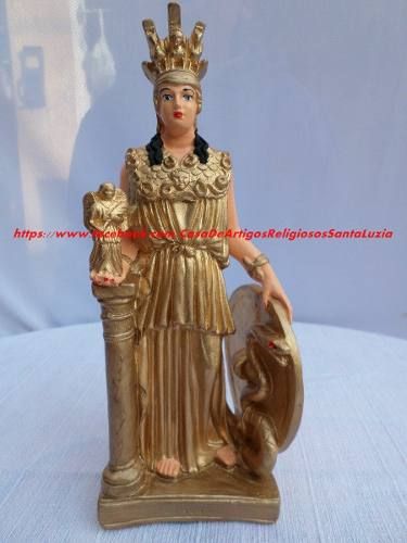 Escultura Linda Imagem Deusa Grega Athena 26cm Única No Ml