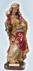 Escultura Santa Luzia 30cm Altura Barroca Linda