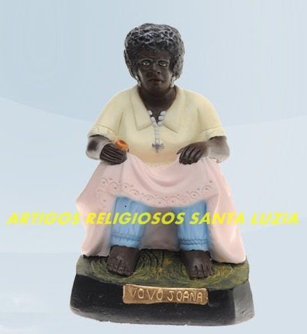 Linda Escultura Preta Velha Vovó Joana 45cm Melhor Preço Ml