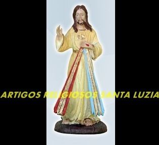 Escultura Resina Jesus Cristo Misericordioso Imagem 10cm