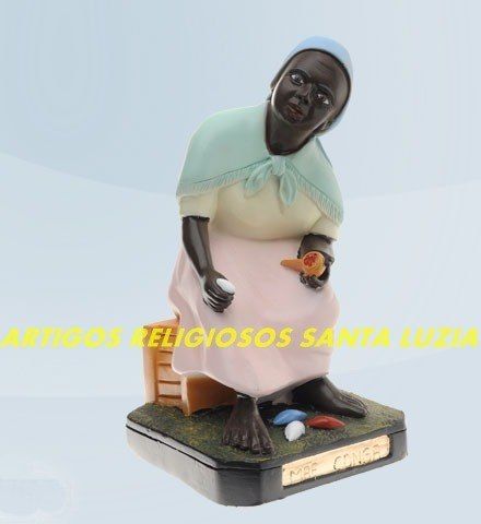 Linda Escultura Preta Velha Mãe Conga 20cm Preço De Fabrica