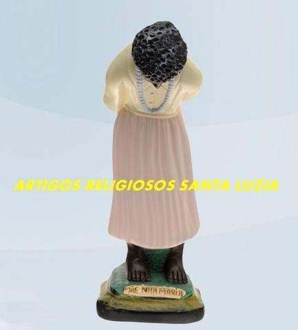 Linda Escultura Preta Velha Nhá Maria 40cm Preço De Fabrica