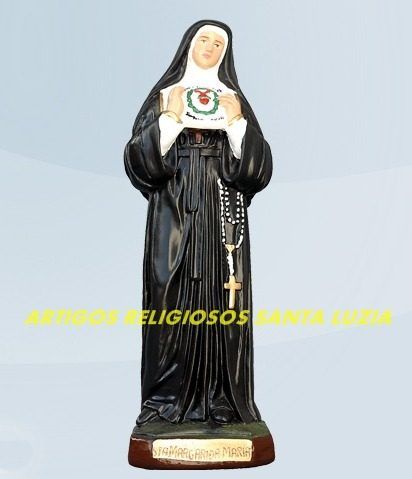 Escultura Santa Margarida Maria Linda Imagem 30cm Fabrica Ml