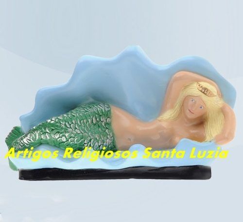 Imagem Linda Sereia Na Concha Escultura 20cm Preço Fabrica