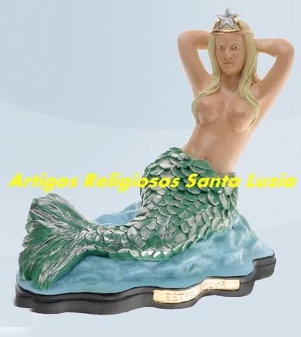 Imagem Linda Sereia Estrela Dalva Escultura 40cm Fabricamos