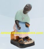 Linda Escultura Preta Velha Tia Maria Angola Ou Aruanda 40c