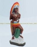 Escultura  Cacique Samambaia  50cm Altura Melhor Preço Do Ml