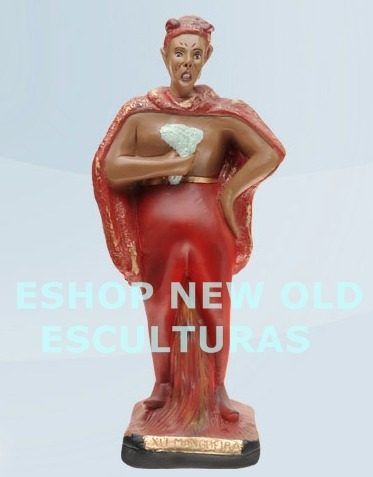 Linda Escultura Exu Mangueira 45cm Unico Melhor Preço Do Ml